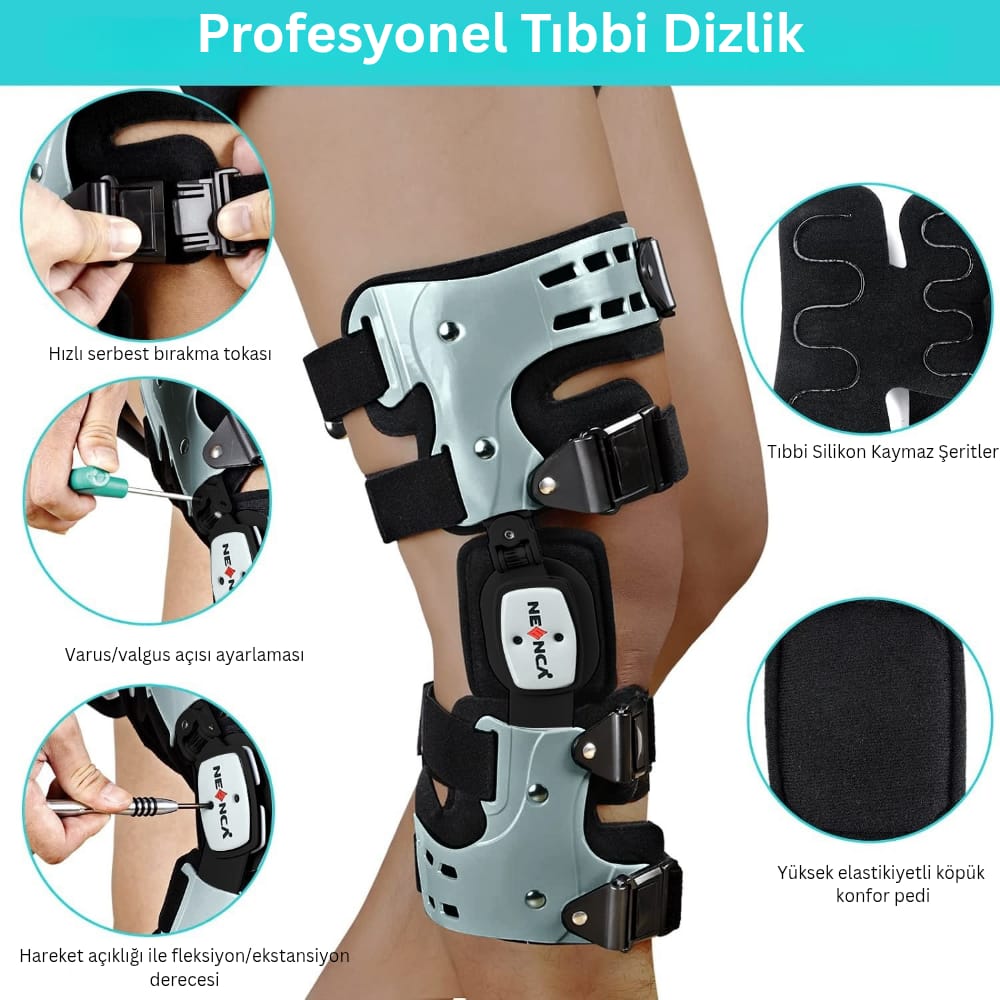 Ayarlanabilir Menteşeli Unloader Diz Desteği - Profesyonel Rehabilitasyon Ekipmanı