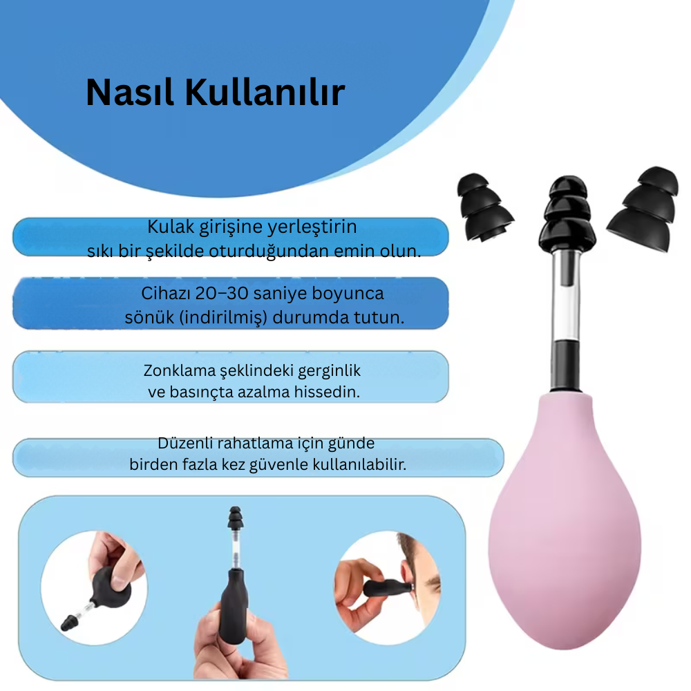 Migren ve Baş Ağrısı Rölyef Cihazı - Doğal Basınç Dengeleme Aparatı