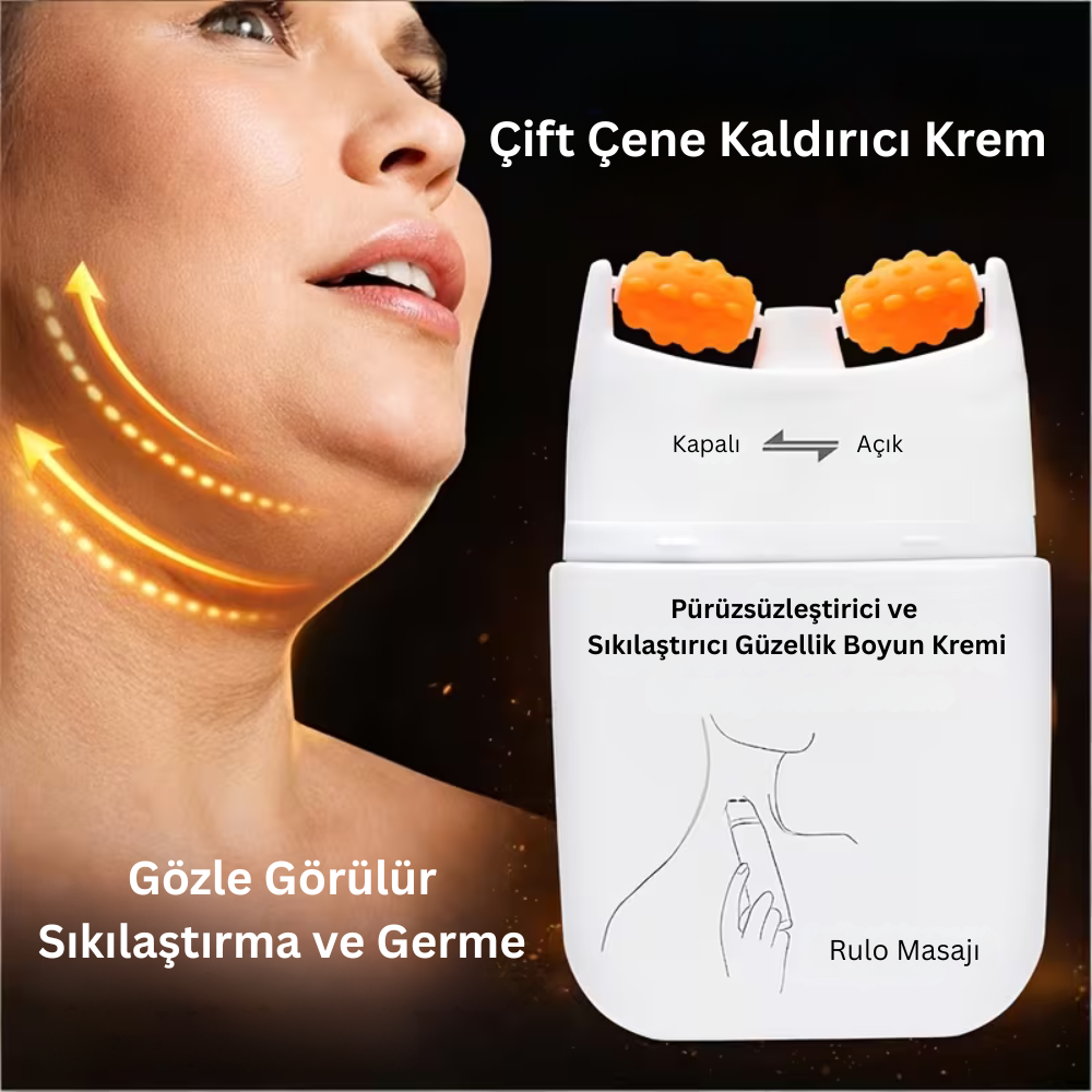 V-Line Sıkılaştırıcı Boyun ve Gıdı Kremi - Entegre Masaj Roll-On Başlıklı