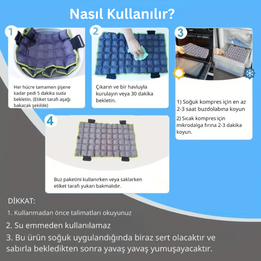Sırt Jel Buz Paketi  Sıcak ve Soğuk Terapi Kuşağı