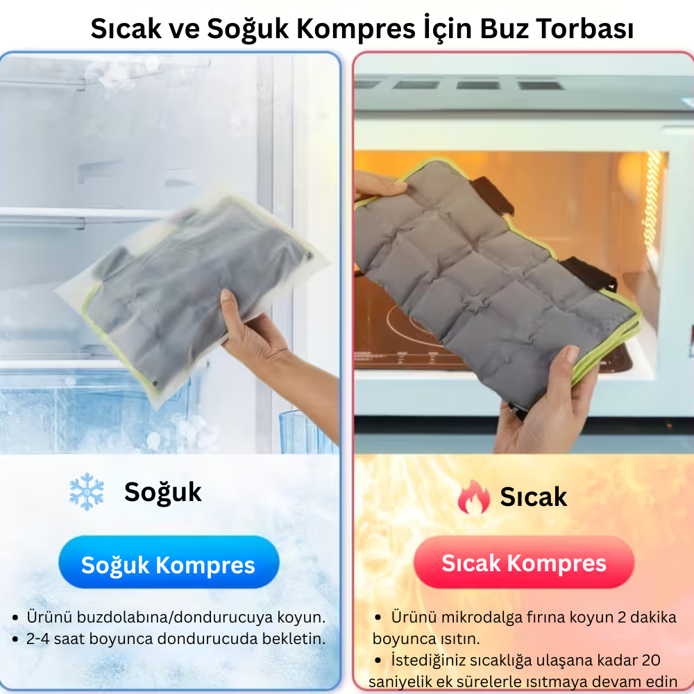 Sırt Jel Buz Paketi  Sıcak ve Soğuk Terapi Kuşağı